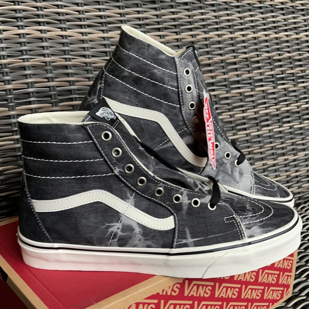 Vans Sk8-Hi Tapered Denim Destroy black/marshmallow WMNS